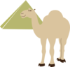 Camel With Pyramid Clip Art