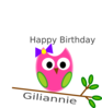 Birthday Owl Gili Clip Art
