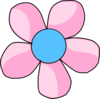 Daisy Pink And Blue Clip Art