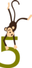 Monkey With Number Clip Art