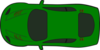 Green Car - Top View Heading West Clip Art