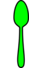 Green Spoon Clip Art