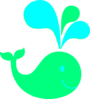 Green Whale Clip Art