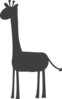 Black Giraffe  Clip Art