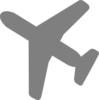 Gray Airplane Clip Art