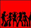 70;s Dancing Sihlouettes 4 Clip Art