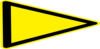 Modified Yellow Triangle - Flag Clip Art