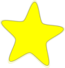 Bright Yellow Star Clip Art
