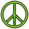 Peace Sign Green Clip Art