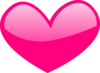 Pink Glossy Heart Clip Art