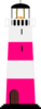 Pink And White Lighthouse Clip Art