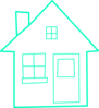Turquoise House Clip Art