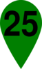 Green 25 Clip Art