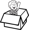 Boy In Box Clip Art