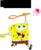 Spongebob Using Net With Jellyfish Clip Art