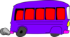 Purple Bus Clip Art