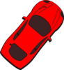 Red Car - Top View - 50 Clip Art