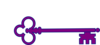 Purple Skeleton Key Clip Art