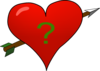 Valentine Heart Arrow With Questionmark Clip Art