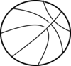 Basketball Outline Clip Art