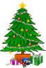 Christmastree With Gifts Clip Art