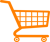 Shopping Cart - Orange Clip Art