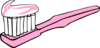 Pink Toothbrush Clip Art