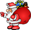 Santa Claus With His Bag Clip Art