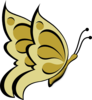 Light Gold Butterfly Clip Art