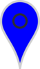 Google Map Pointer Blue Clip Art