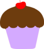 Cupcake With Cherry Clip Art