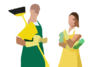 Man And Woman Cleaning Clip Art