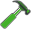 Green Hammer Gray Clip Art