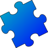 Dark Blue And Light Blue Puzzle Piece - Small Clip Art