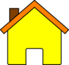 Yellow House 2 Clip Art