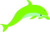 Green Dolphin Clip Art