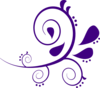 Purple And White Swirl Branch Clip Art
