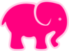 Pink On Pink Elephant Clip Art