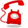 Ringing Red Telephone Clip Art