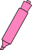 Pink Highlighter Marker Clip Art