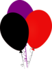 Purple Black And Red Balloons Clip Art