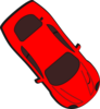 Red Car - Top View - 310 Clip Art