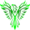 Majestic Green Eagle Clip Art