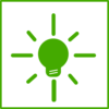 Green Light Bulb Energy Icon Clip Art