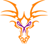 Orange Dragon Icon Clip Art