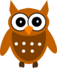 Brown Chic Owl Clip Art