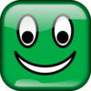 Green Smiley Square Clip Art