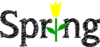 Spring With Yellow Tulip Clip Art