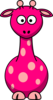 Hot Pink Giraffe Clip Art