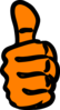 Thumb Up Orange Clip Art